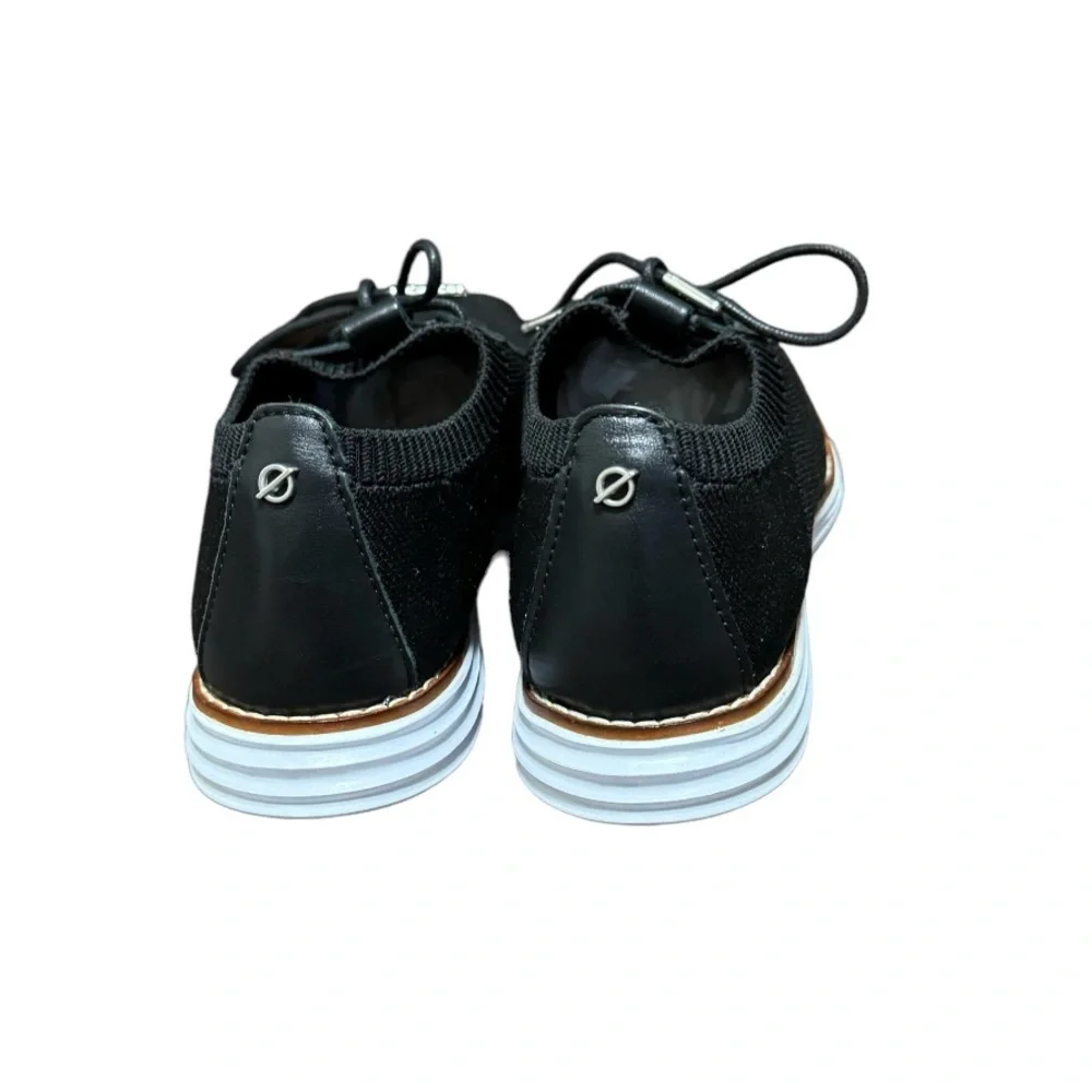 Cole Haan Womens ØriginalGrand Oxford Black Knit Leather Sneaker Shoes Size 5.5